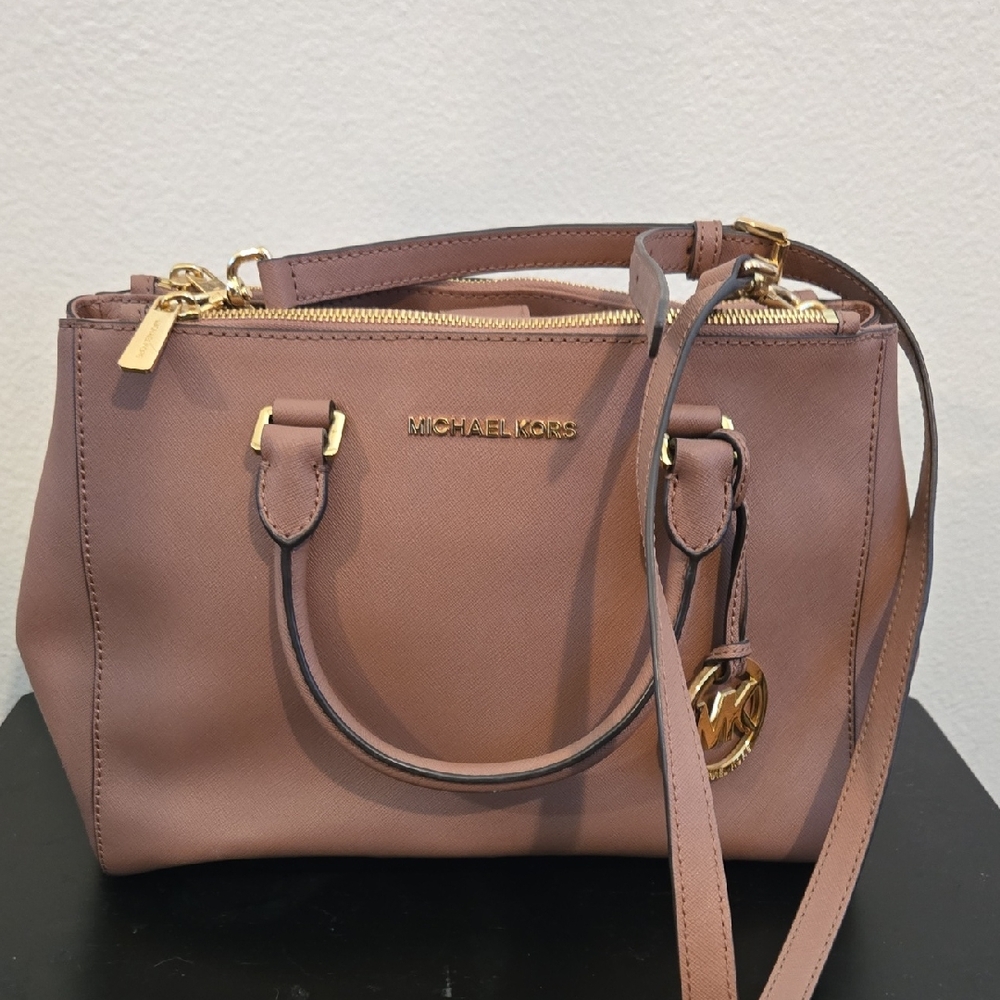 Michael Kors Pink Satchel with Gold Hardware